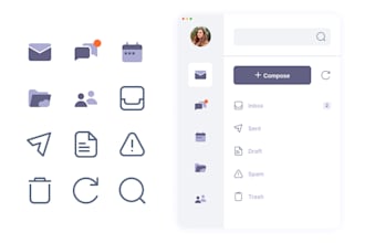 design professional icon for web and app
