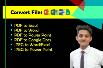 convert pdf to word, excel, google docs