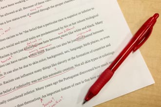proofread and edit any document in english