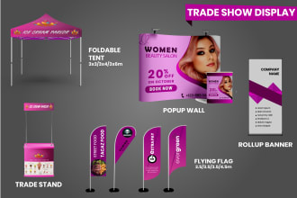 design eye catching tent, backdrop, table cover, booth, canopy