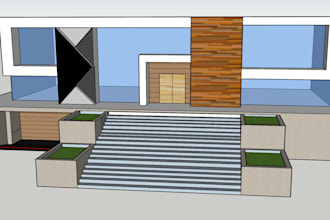 professional architecture model in sketchup