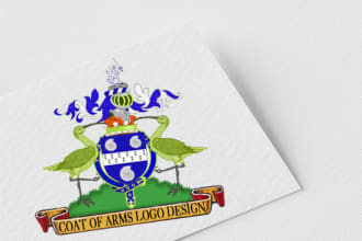 provide outstanding modern coat of arms logo design