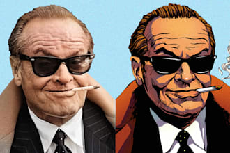 draw a portrait in a comic style