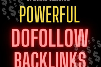 serve most powerful SEO dofollow USA backlinks