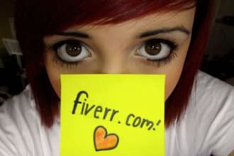 take a picture with a sticky note between my big brown eyes with whatever you want on it