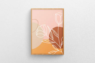 create abstract custom printable wall art for etsy or amazon