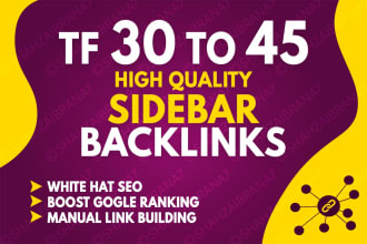 create high authority sidebar backlinks
