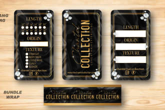 design a hangtag or bundle wrap for your beauty brand