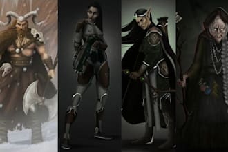 do 3d model, character design,character modeling, illustration