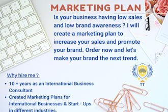 create a marketing plan to increase your sales