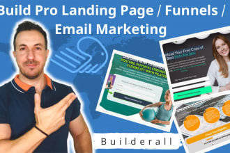 build website, sales funnels, email marketing, automation workflow