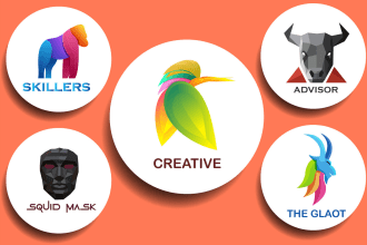 create modern and minimal polygonal logo for you