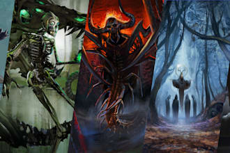 create the horror illustration or horror background art