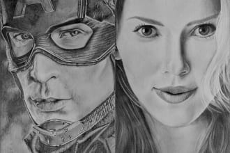 draw amazing realistic pencil portrait from your photo