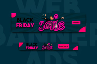 design custom web header slider and shopify banner