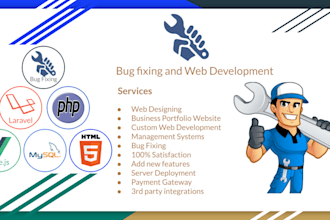 expert web developer bug fixes and custom websites laravel, vuejs, reactjs