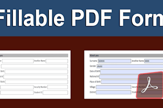 am into designing a fillable pdf document