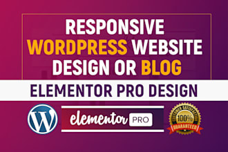 design responsive wordpress website design or blog