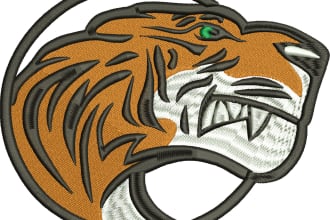 convert the logo into an embroidery digitizing file  in some hours
