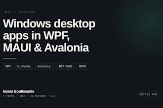 build or modernize your desktop app in wpf, winforms or avalonia