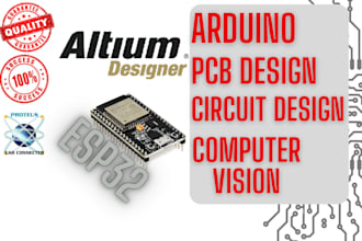 design pcb circuits and program esp32, stm32 microcontrollers