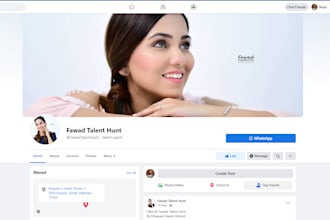 impressive and creative business facebook page, page setup