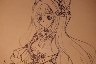 draw concept anime pencil or pen art