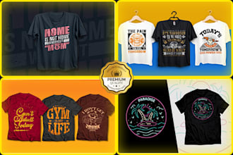 design creative typography and illustrative t shirt design
