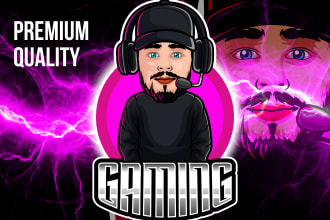 design premium mascot, sport, esport and youtube gaming logo