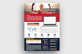 design executive summary, or one pager investor teaser