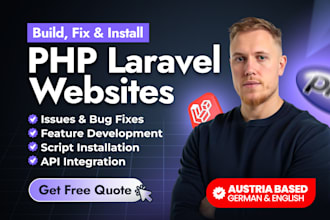 develop, fix or install your PHP laravel website or saas app