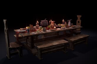 model and texture 3d props and environments
