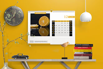 design personalized desk, wall, and table calendar for digital and print use