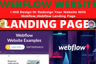 design or redesign your website with webflow,webflow landing page
