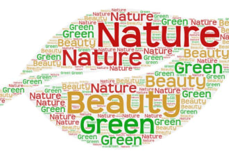 provide a beautiful word art and word cloud art of your choice