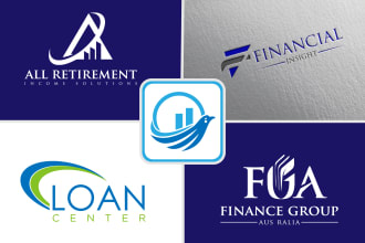 minimalist finance consulting and marketing logo design