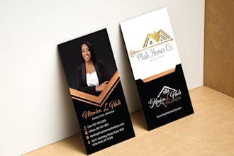 do modern, creative, professional business card design, logo