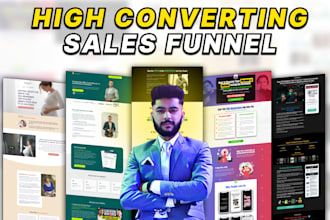 build clickfunnels landing page, sales funnel, membership, kajabi or gohighlevel