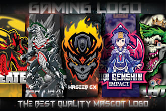 design awesome looking mascot logo for  esports, twitch and discord