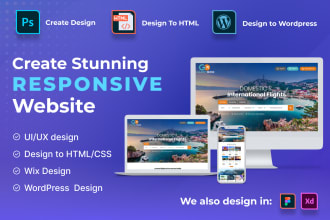 do ui design in figma and implement html or wordpress