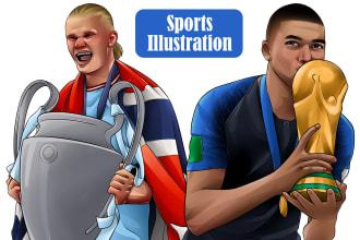 draw sports illustrations of basketball, football, baseball and more