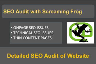 provide a complete screaming frog SEO audit report