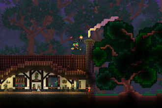 build a house,base,theme build in terraria or give items