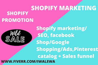 be your shopify store manager, shopify marketing and promotion