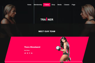 create a website for gym