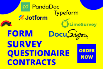 online form using jotform typeform pandadoc docusign surveymonkey