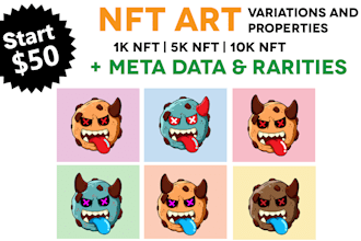 generate your nft art variations and properties