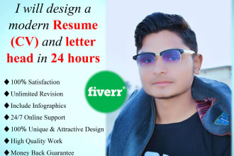 design a modern resume, CV, letter head on ms word