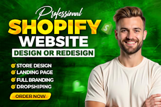 design, redesign or build shopify store, shopify ecommerce website development