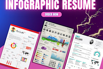 design a professional infographic resume and cover letter
